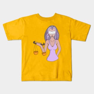 Libra and the Lady of Justice Kids T-Shirt